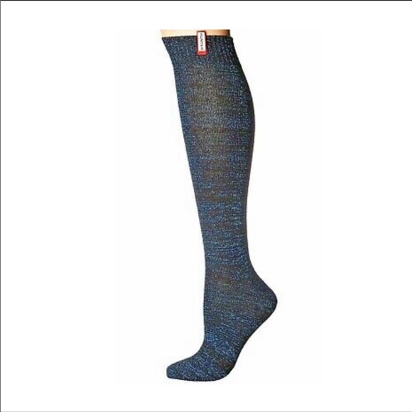 Hunter Accessories - NWOT HUNTER BLUE GLITTER SPARKLE KNEE HIGH SOCKS